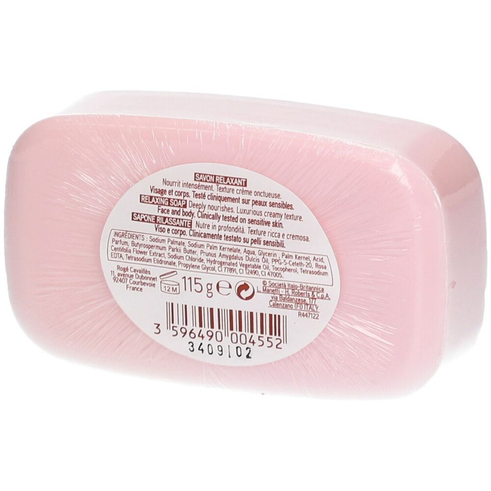 Roge cavailles savon crème amande et rose 115g