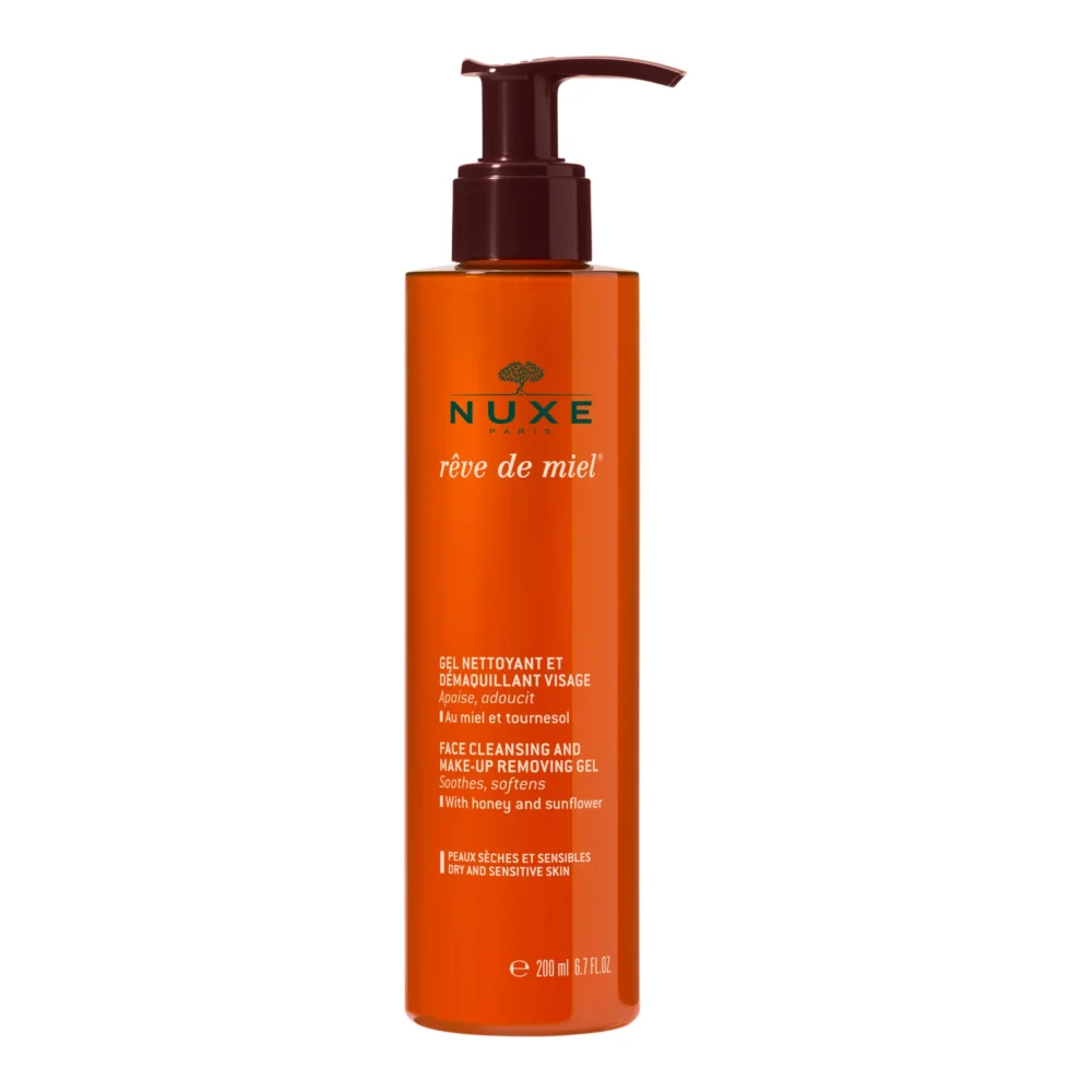 Nuxe rêve de miel gel nettoyant et démaquillant visage 200ml