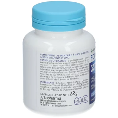 Forcapil cheveux et ongles zinc, vitamine 60 gélules