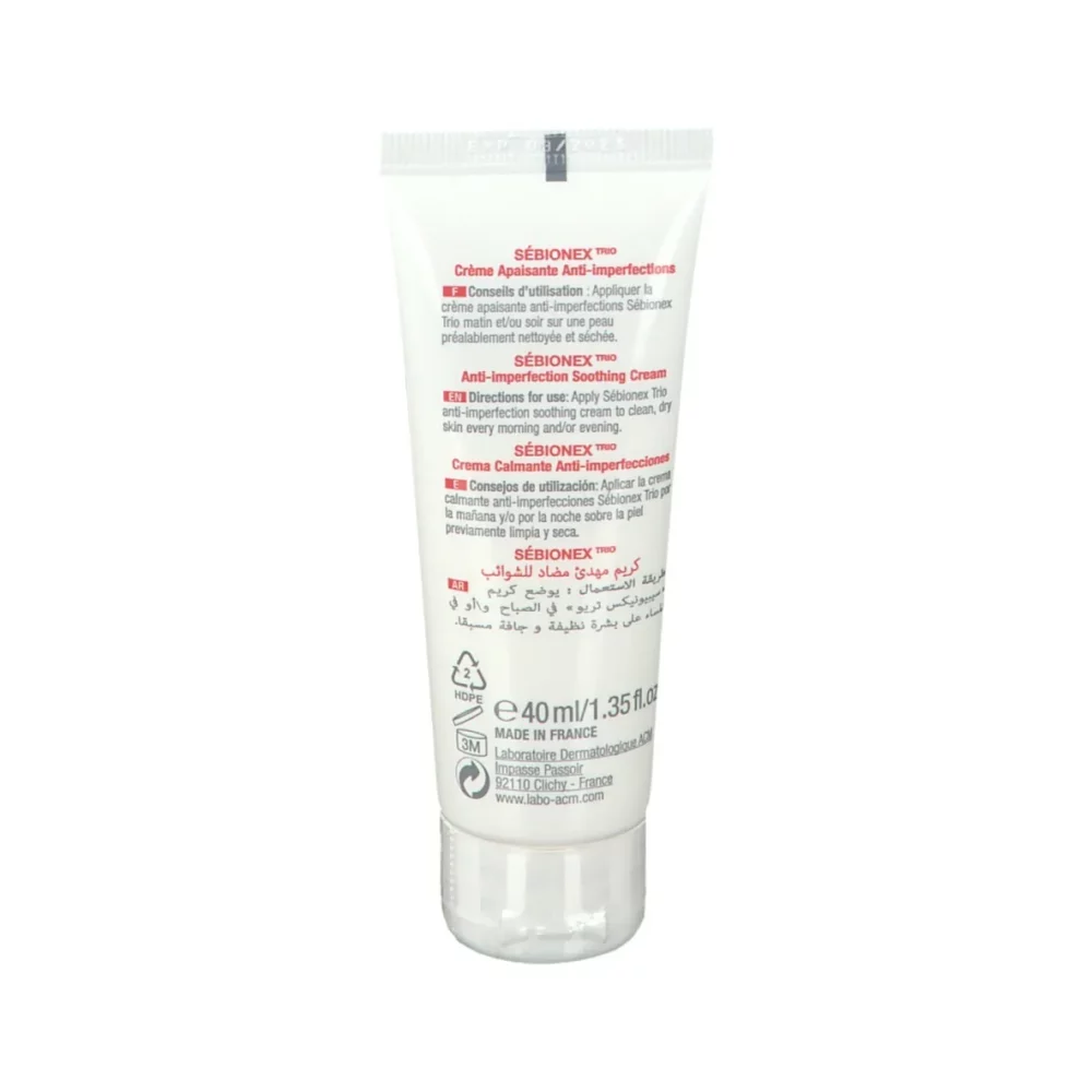 Acm sébionex trio crème apaisante anti-imperfections 40ml