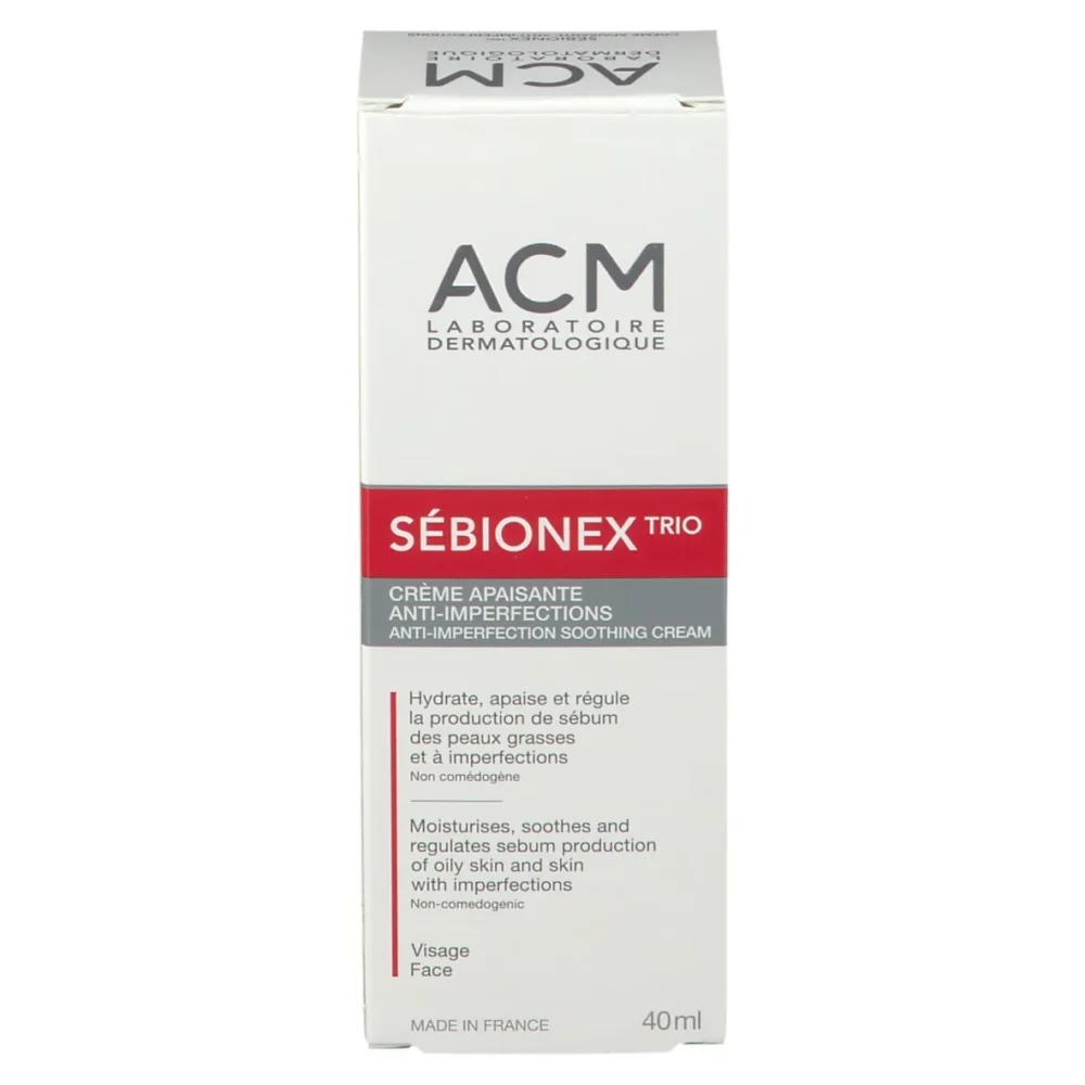 Acm sébionex trio crème apaisante anti-imperfections 40ml