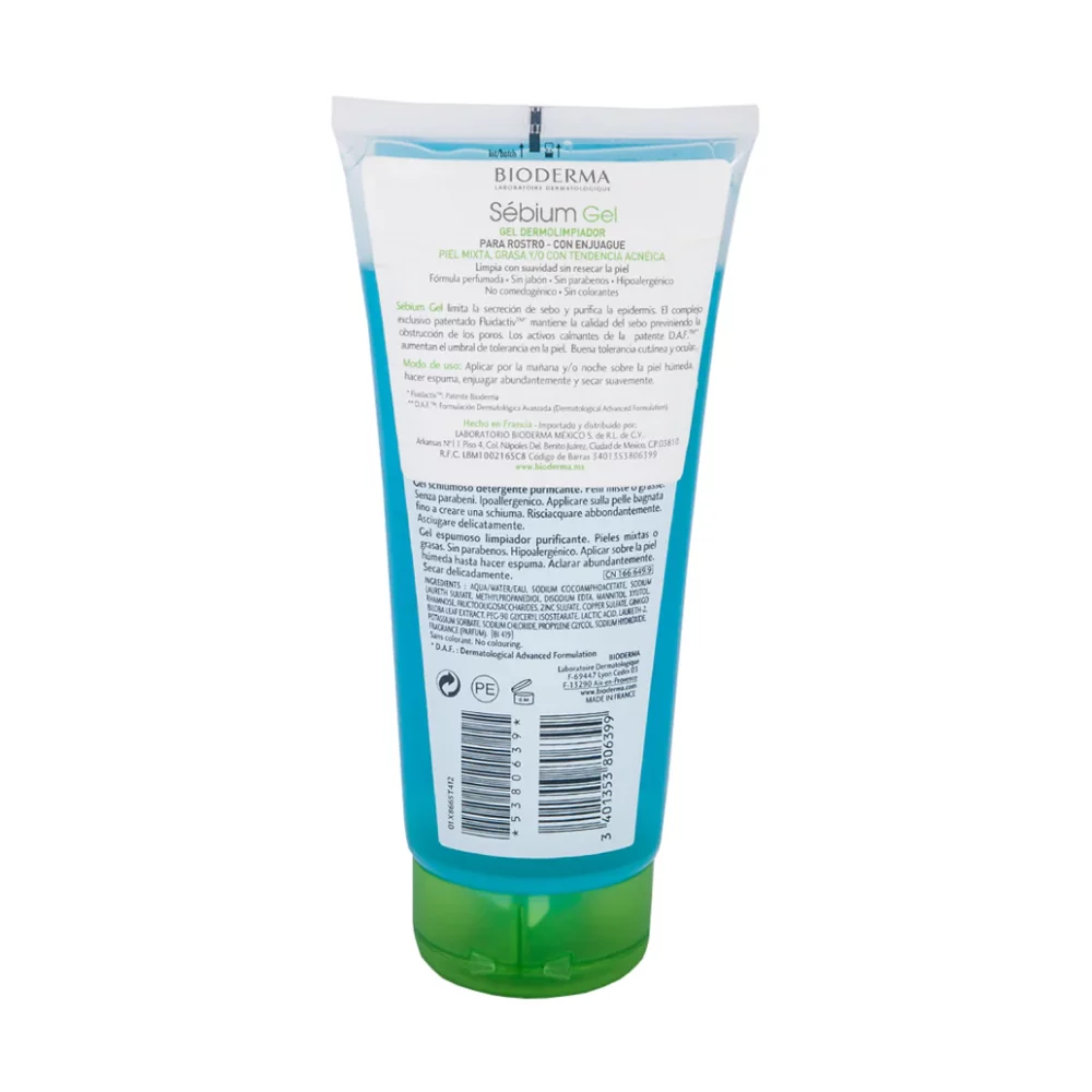 Bioderma sebium gel moussant purifiant tube 200ml