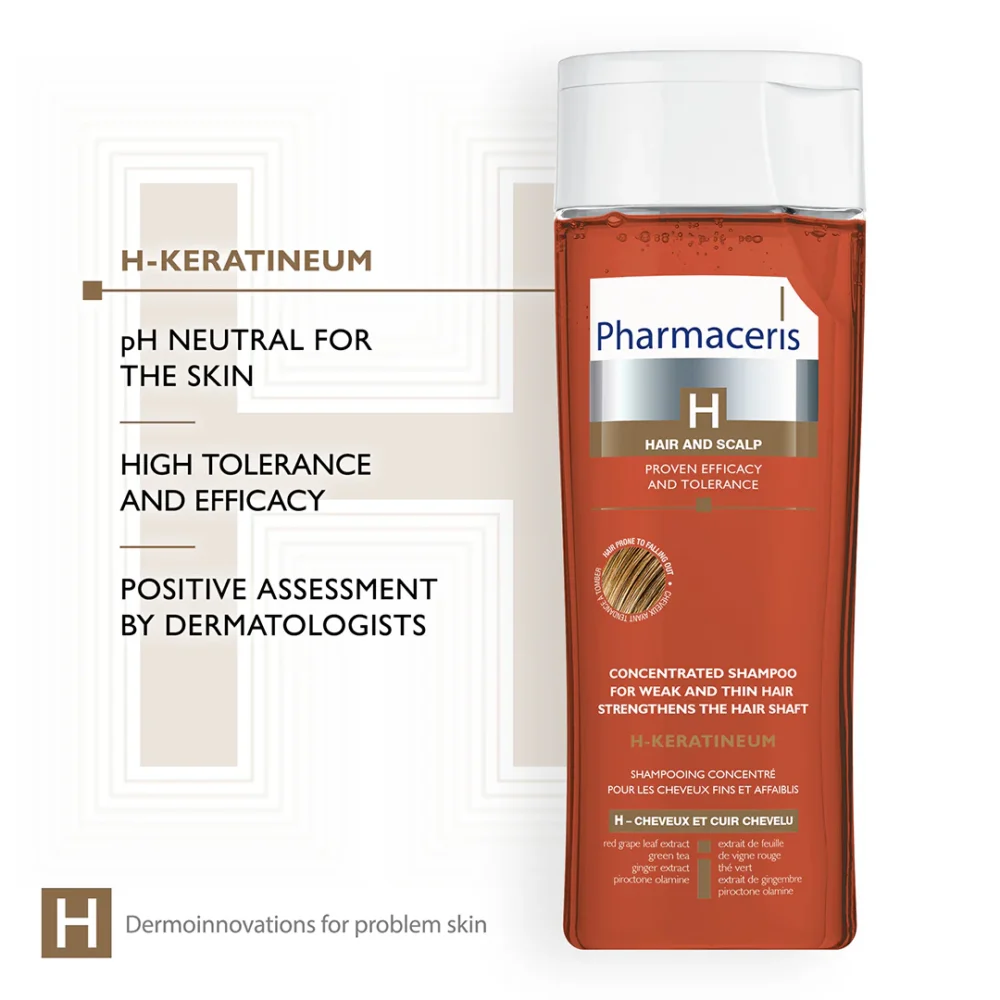 Pharmaceris h-keratineum shampooing cheveux fins 250ml