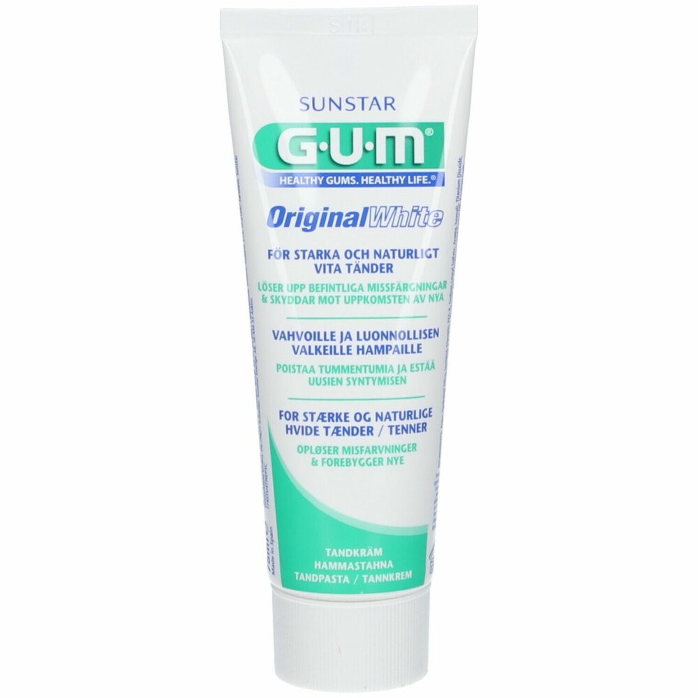 Gum original white dentifrice blancheur 75ml