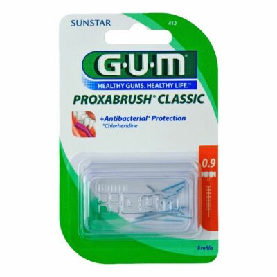 Gum brossettes proxabrush classic recharges 0,9mm 8 unités 412