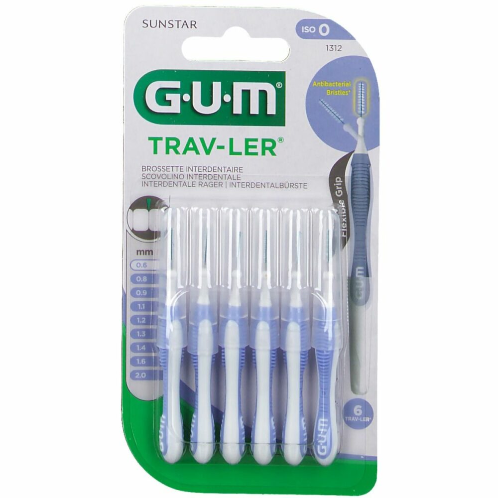 Gum brossettes interdentaires travler 0,6 mm 1312