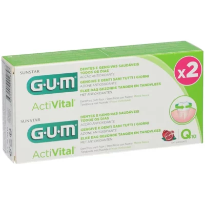 Gum ActiVital Dentifrice Gel Lot de 2 x 75ml