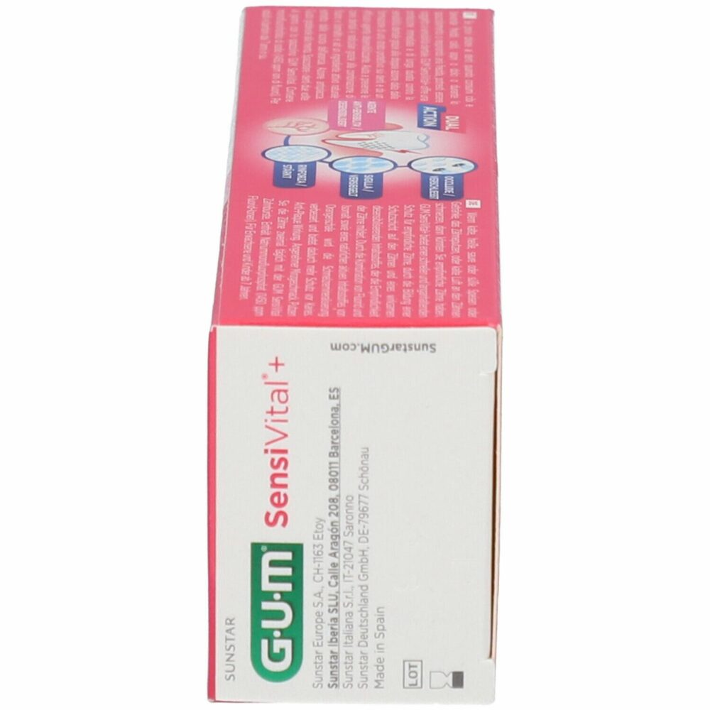 Gum sensivital+ dentifrice fluoré 75ml