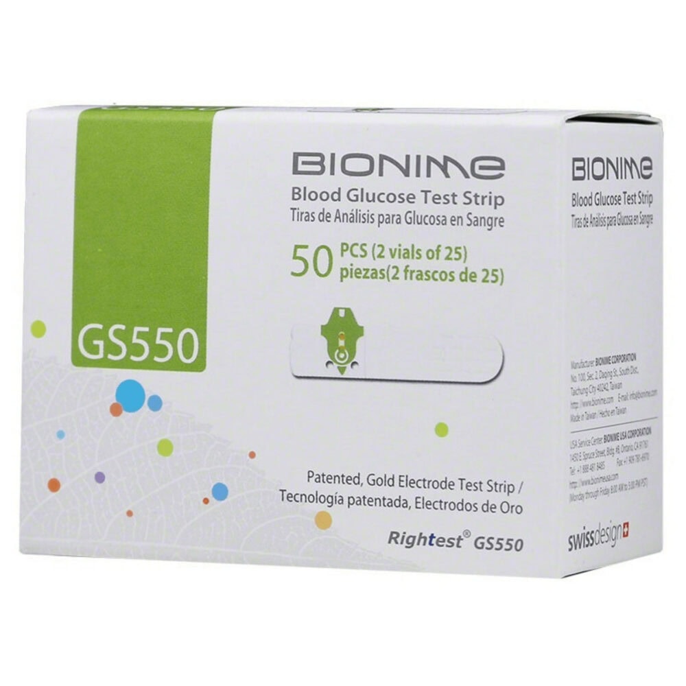 Bionime bandelettes gs550 - 50 bandelettes