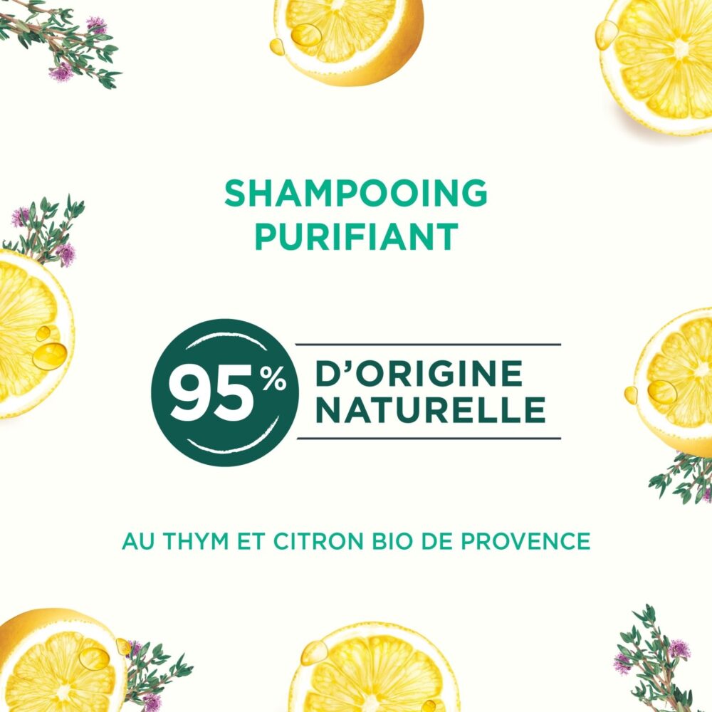 Naturé moi shampoing purifiant thym et citron bio 250ml