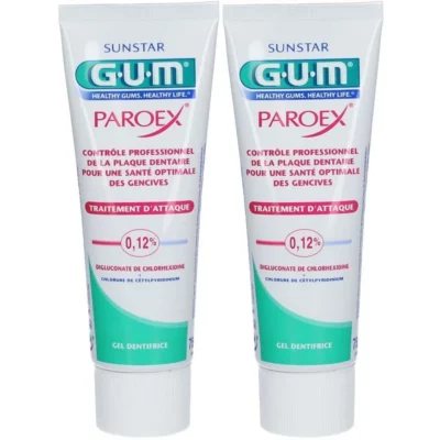 Gum Dentifrice Paroex Gencives Lot de 2 x 75ml