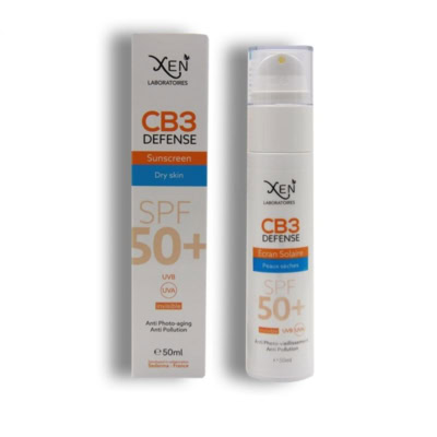 xen cb3 defense ecran solaire invisible spf 50 peaux sèches