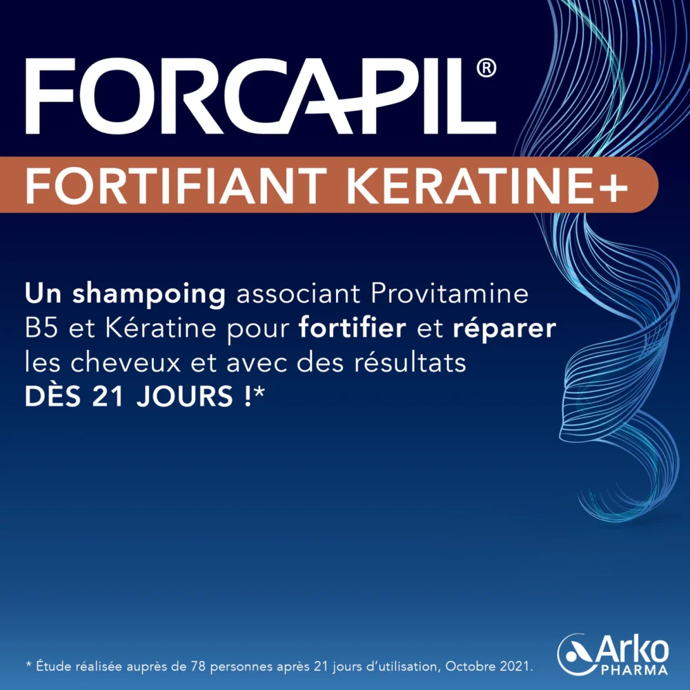 Arkopharma forcapil shampoing fortifiant cheveux kératine 200ml