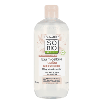 SO'BIO Mon Lait d'Ânesse Eau Micellaire Lactée Bio 500ml