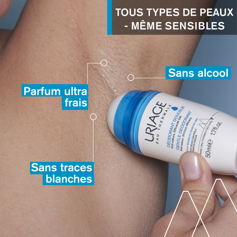 Uriage déodorant douceur anti-odeurs 50ml