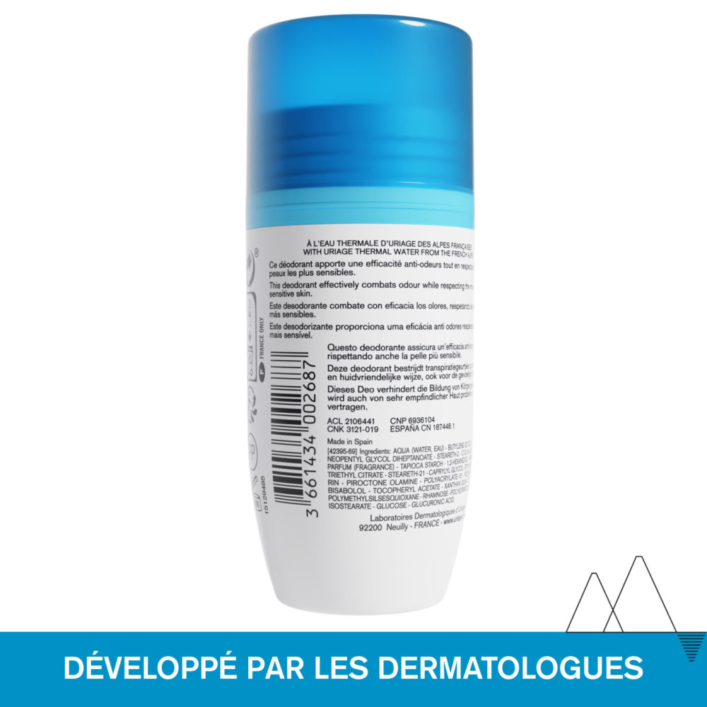 Uriage déodorant douceur anti-odeurs 50ml