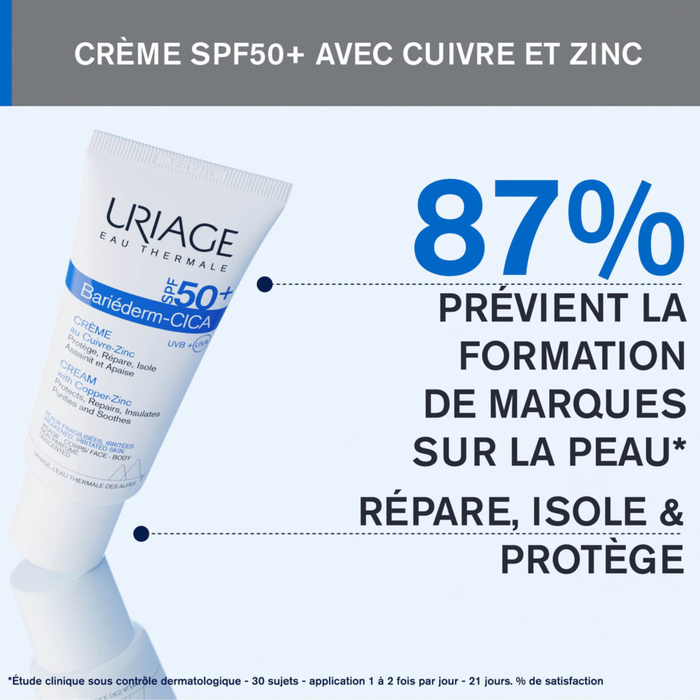 Uriage bariéderm cica crème au cuivre-zinc spf50+ 40ml