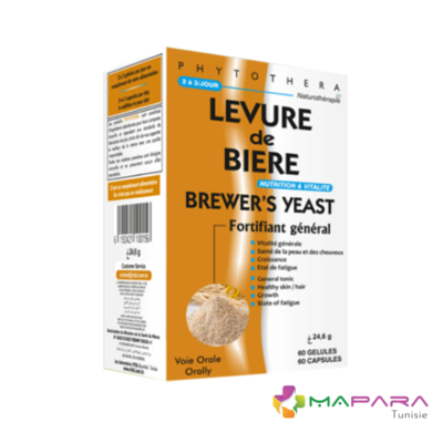 PHYTOTHERA Levure de Biere 60 Gélules