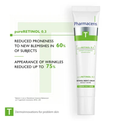 Pharmaceris t pureretinol 0. 3 crème de nuit anti-acne 40ml