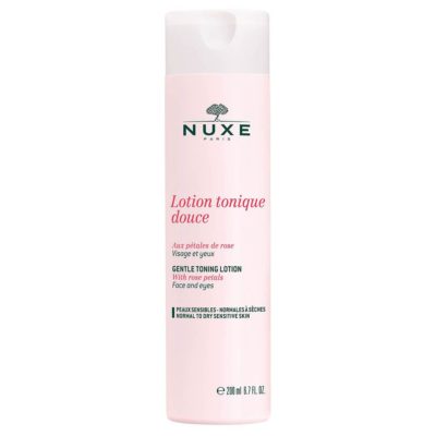 nuxe lotion tonique douce aux pétales de rose visage et yeux 200ml