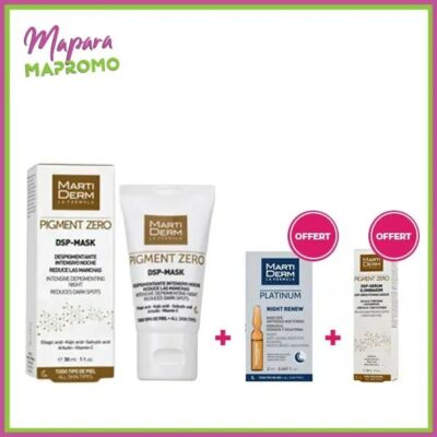 MARTIDERM PIGMENT ZERO DSP MASK 30ML+ 2 AMPOULES OFFERTS (Dsp Serum+Platinum)