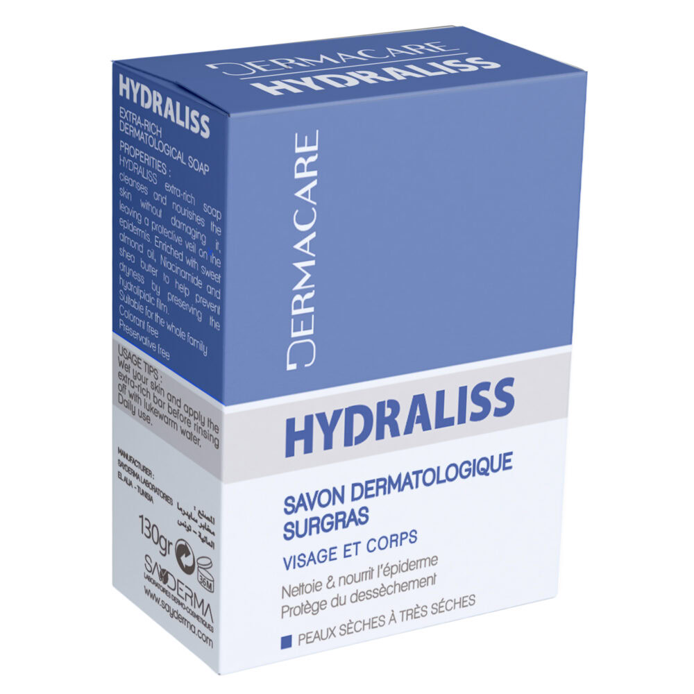 Dermacare savon dermatologique surgras hydraliss 130gr