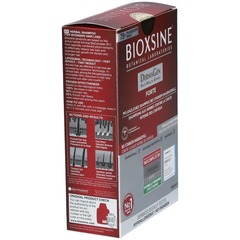 Bioxsine shampooing anti chute forte tous types de cheveux 300ml