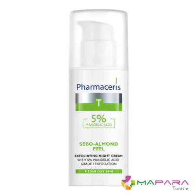 Pharmaceris T Sebo Almond Peel Crème Nuit Exfoliante 50ml