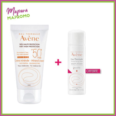 AVENE Creme Minerale SPF50+ 50ml + Eau Thermale 50ml Gratuit