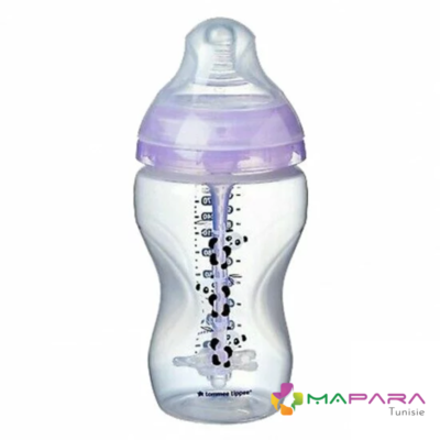 tommee tippee advanced anti colique biberon 3m 340ml lilas panda