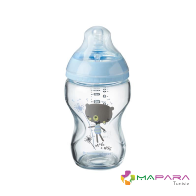 tommee tippee close to nature biberon en verre 0m 250ml ours bleu maparatunisie