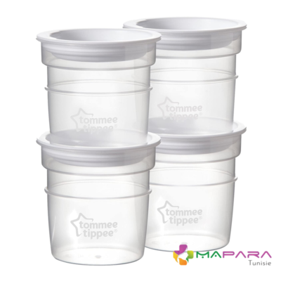 tommee tippee pots de conservation x 4