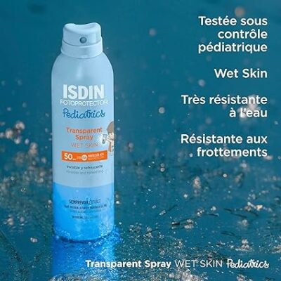 ISDIN Spray Transparent SPF50 Fotoprotector Pediatrics Wet Skin 250ml