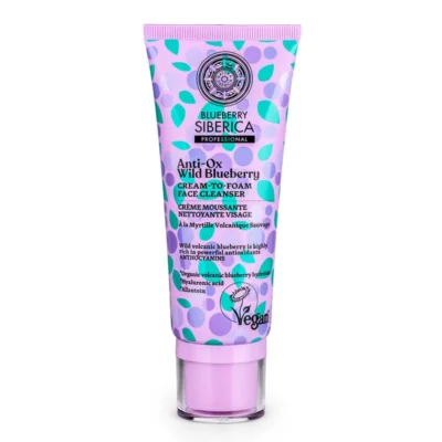 natura siberica blueberry siberica creme moussante nettoyante 100 ml nettoyant visage 100m