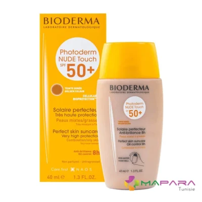 bioderma photoderm nude touch spf 50 plus teinte doree 40 ml