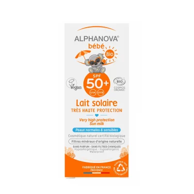 ALPHANOVA Ecran Bebe Bio Lait Solaire SPF50+ 50gr