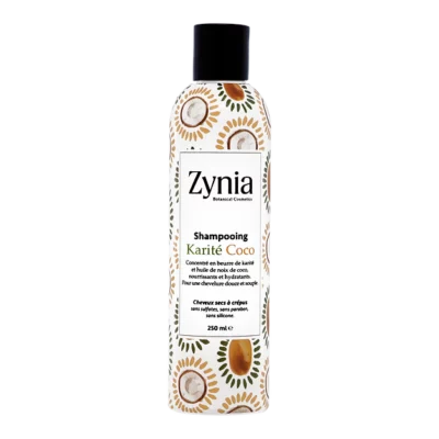 zynia shampoing karité coco cheveux secs 250ml