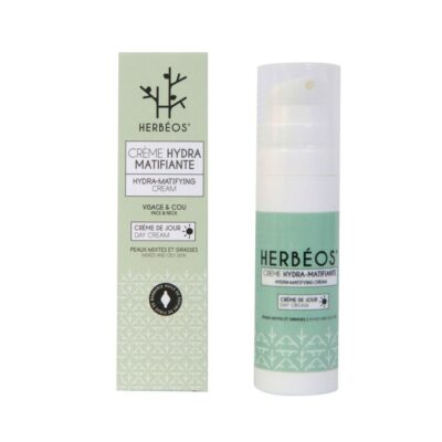 HERBÉOS Crème Hydra-Matifiante Jour Mixtes à Grasses 30 ml