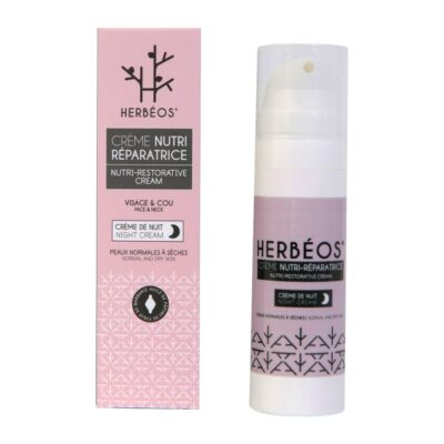 HERBÉOS Crème Nutri Réparatrice Nuit Peaux Normales à Sèches 30ml