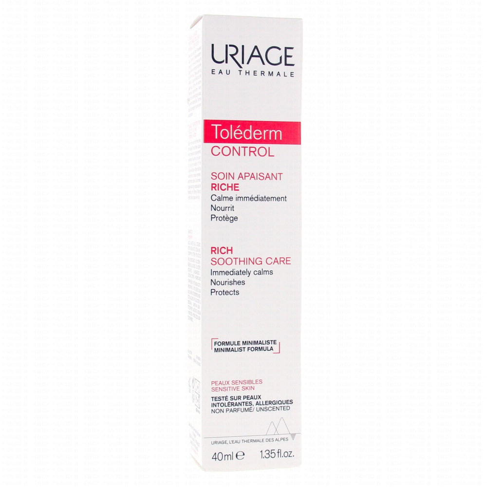 Uriage toléderm control soin apaisant riche 40ml