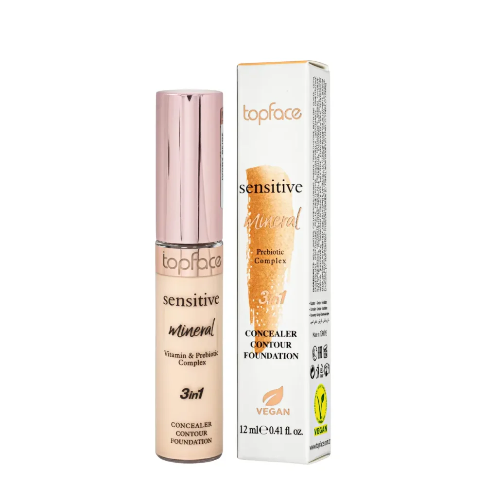 Topface concealer 3in1 contour foundation vitamin & prebiotic complex 001