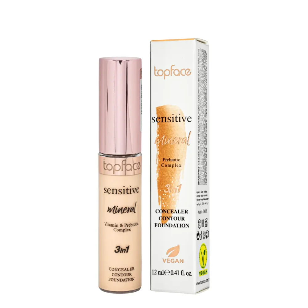 Topface concealer 3in1 contour foundation vitamin & prebiotic complex 002