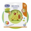 Chicco ensemble assiettes plate et creuse décorées bébés 12+ mois vert