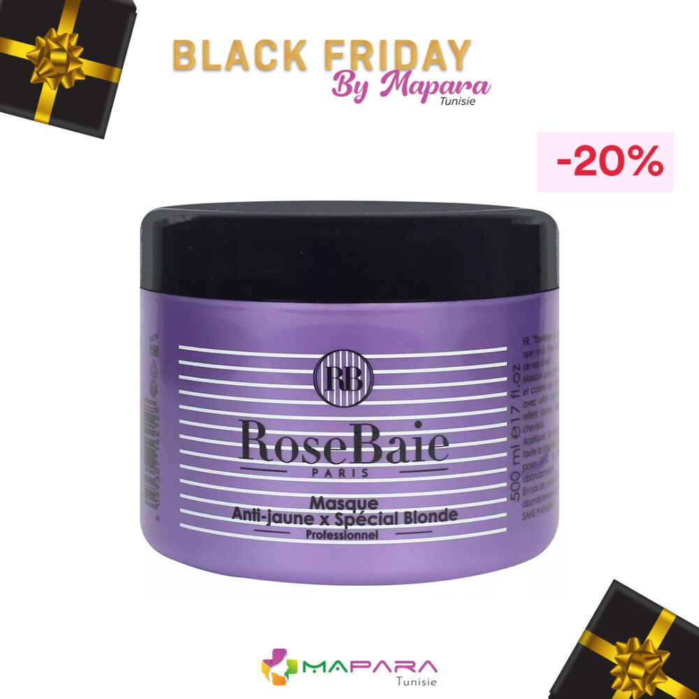 Rosebaie masque anti-jaune et spécial blonde 500ml