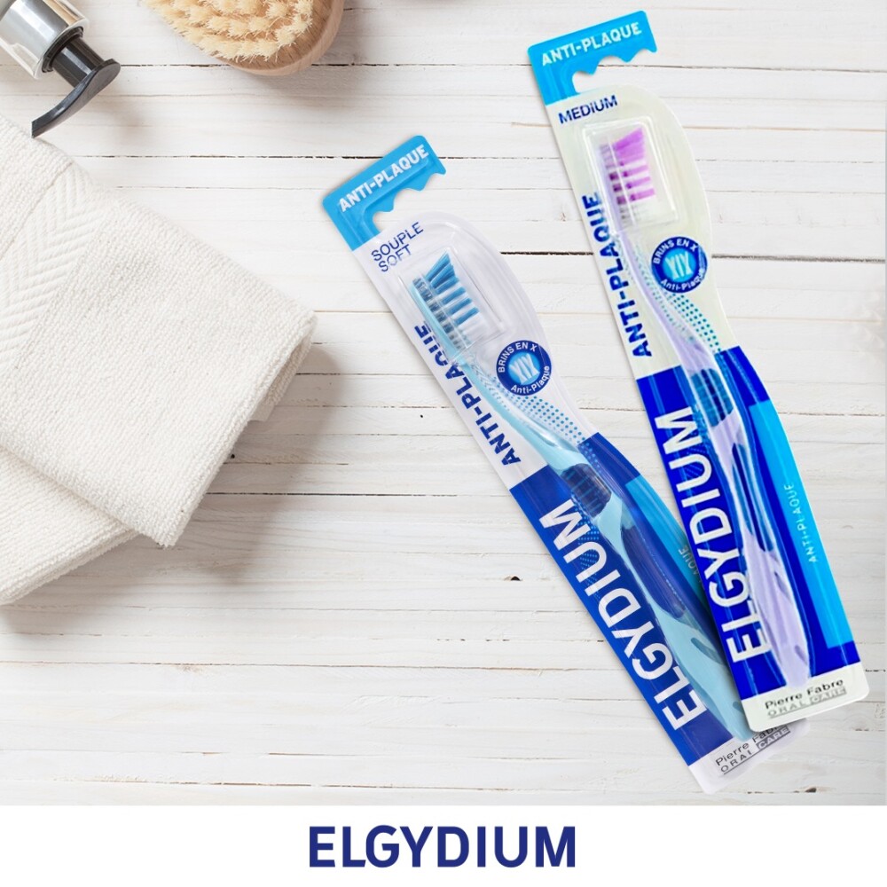 Elgydium brosse a dents anti plaque souple maparatunisie