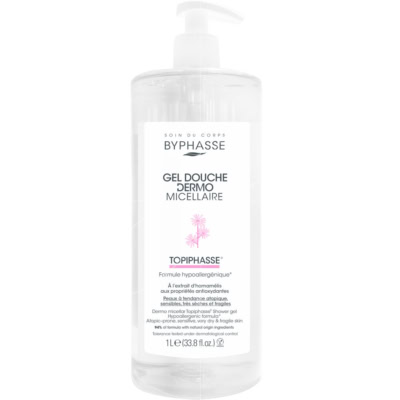 BYPHASSE Gel Douche Dermo Micellaire Topiphasse Peaux à Tendance Atopique 1L