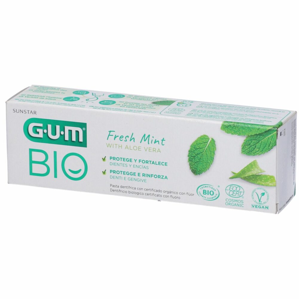 Gum bio dentifrice fresh mint et aloe vera 75ml