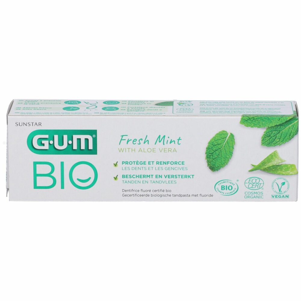 Gum bio dentifrice fresh mint et aloe vera 75ml