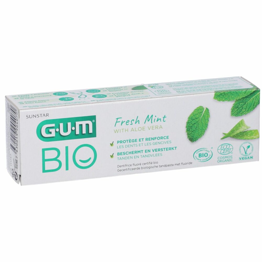 Gum bio dentifrice fresh mint et aloe vera 75ml