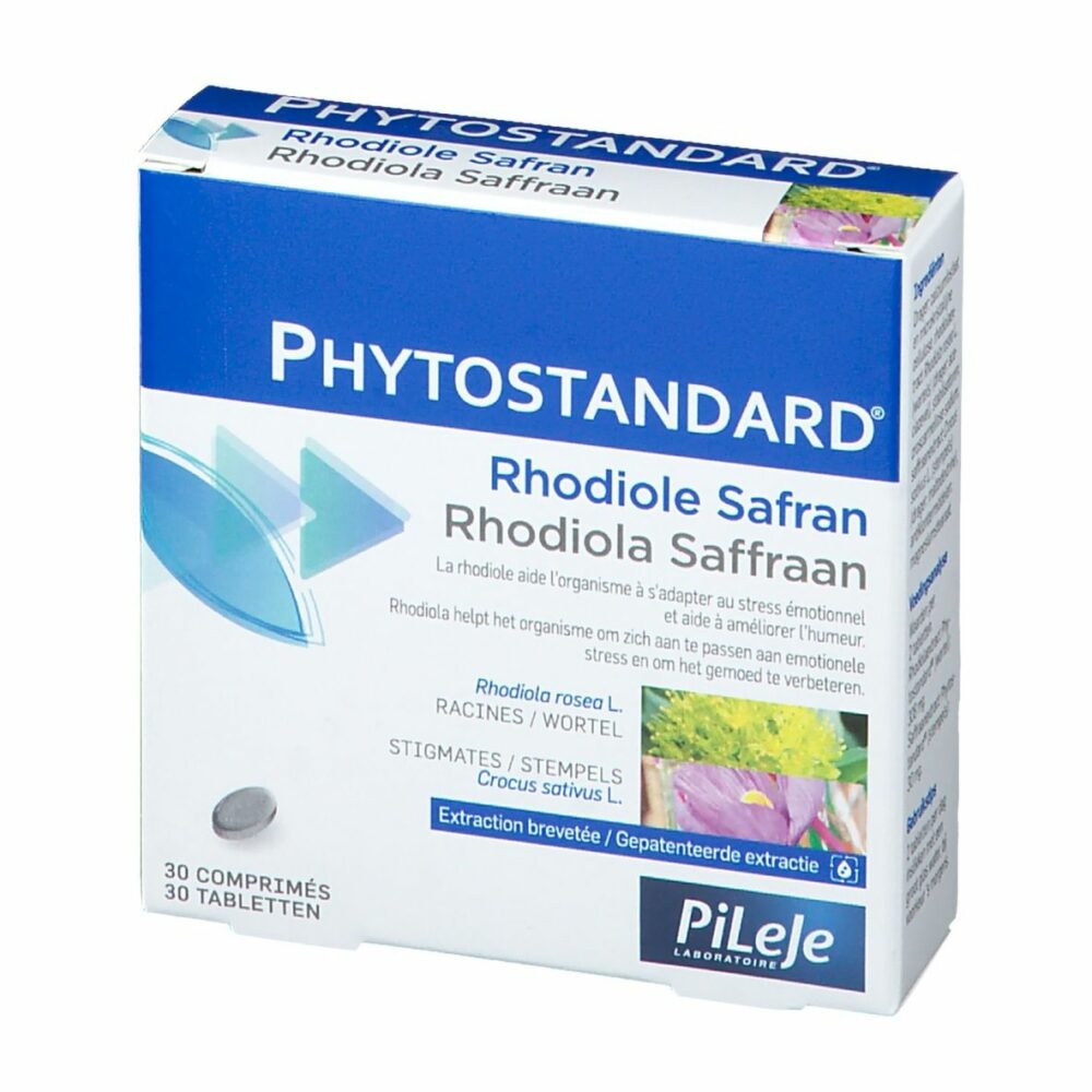 Pileje phytostandard de rhodiole et safran 30 comprimes